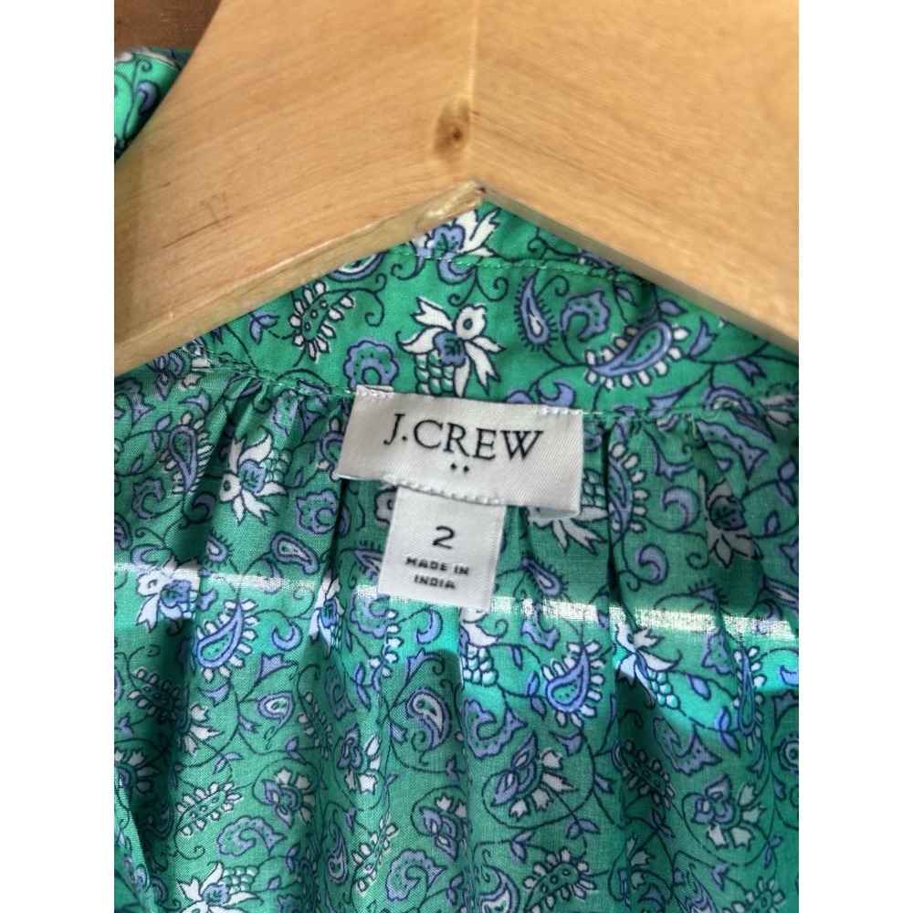 J. Crew Teal Floral Mini Dress - Picture 9 of 9